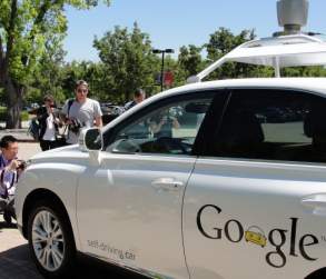 A Google self-driving car in Mountain View, Calif., on May 13, 2014. (Glenn Chapman/AFP/Getty Images: From Article)